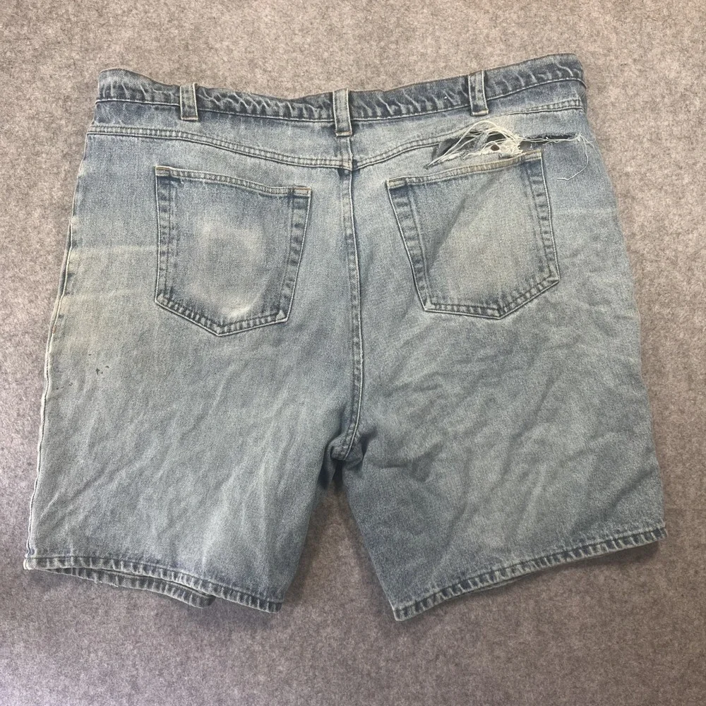 Private‎ Club Relaxed Fit Denim Shorts 44 Light Wash 100% Cotton Distressed